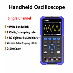 Handheld Oscilloscope Multifunctional 40MHz Bandwidth 1 channel 2 channel signal source 4½-digit true RMS USB Type-C