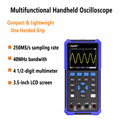 Handheld Oscilloscope Multifunctional 40MHz Bandwidth 1 channel 2 channel signal source 4½-digit true RMS USB Type-C