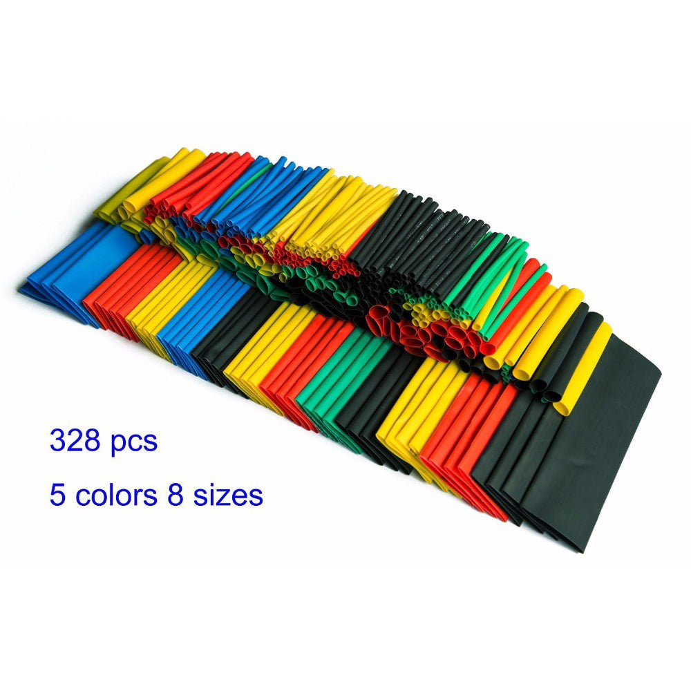 328 pcs Heat Shrink Tube 5 colors 8 sizes 3:1 Adhesive Lined, MarineGrade Waterproof, for Industrial, AutomotiveWire and Cable Repair