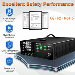 KUAIQU SPS15010S 150V 10A 1500W Adjustable DC Power Supply for Battery & Automotive Electronics
