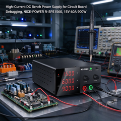 High-Current DC Bench Power Supply for Circuit Board Debugging, NICE-POWER R-SPS1560, 15V 60A 900W