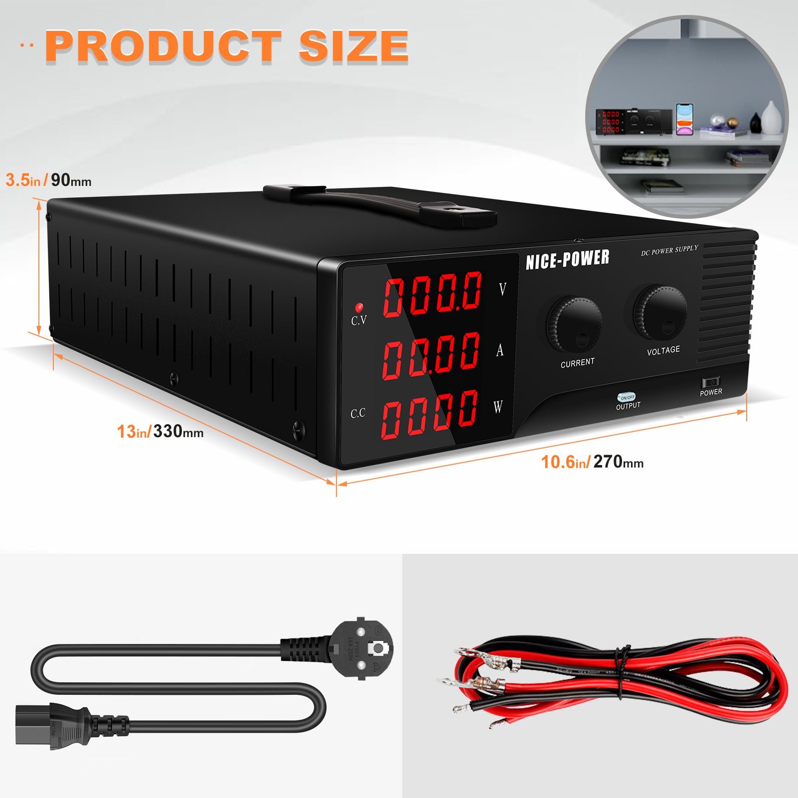 Electronic Load System Integration with Adjustable DC Power Source R-SPS10020 20A 100V 2000W