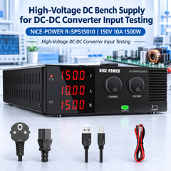 High-Voltage DC Bench Supply for DC-DC Converter Input Testing NICE-POWER R-SPS15010 150V 10A 1500W