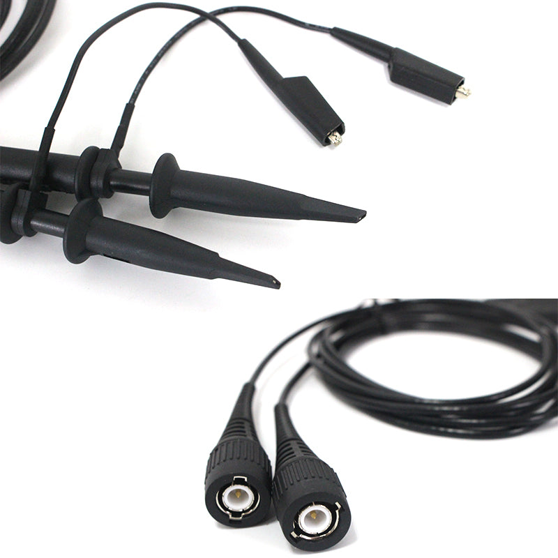 IP100 Upgraded Oscilloscope Clip Probes 100MHz Fully Insulated BNC End Probe with Accessories 1X 10X High-Impedance Passive Oscilloscope Probe
