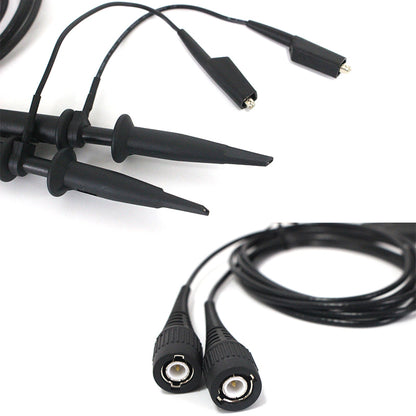 IP100 Upgraded Oscilloscope Clip Probes 100MHz Fully Insulated BNC End Probe with Accessories 1X 10X High-Impedance Passive Oscilloscope Probe
