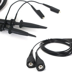IP100 Upgraded Oscilloscope Clip Probes 100MHz Fully Insulated BNC End Probe with Accessories 1X 10X High-Impedance Passive Oscilloscope Probe