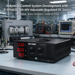 Industrial Control System Development with R-SPS6030 30A 60V Adjustable Regulated DC Source