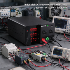 Industrial Power Module Input Testing with NICE-POWER R-SPS10010 DC Power Supply and Bench Supply 0-100V 0-10A 1000W
