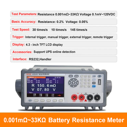 Battery Voltage Internal Resistance Tester Automotive range 0.001mΩ~33KΩ battery comprehensive tester 4 Modes Trigger