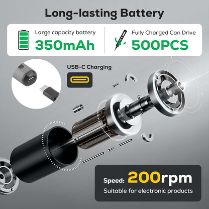KUAIQU KDS6801 68 in 1 Mini Electric Screwdriver Set, 5 Torque Settings, Magnetic Bits for PC/iPhone/Watch Repair