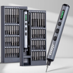 KUAIQU KDS6801 - Juego de mini destornilladores eléctricos 68 en 1, 5 ajustes de torque, puntas magnéticas para reparación de PC, iPhone y reloj