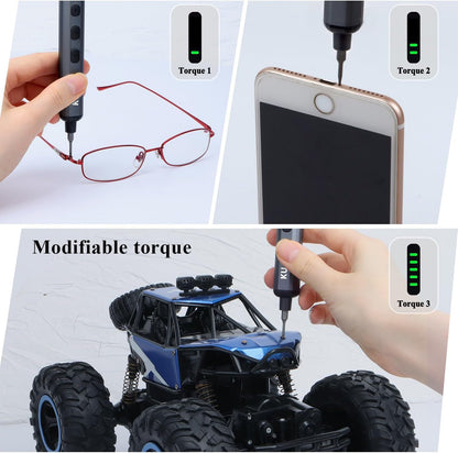 KUAIQU KDS6801 68 in 1 Mini Electric Screwdriver Set, 5 Torque Settings, Magnetic Bits for PC/iPhone/Watch Repair
