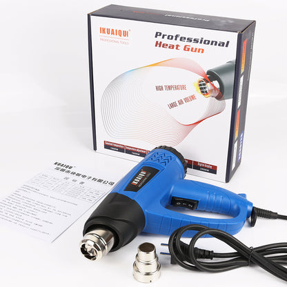 KQ8623S 122'F-1202°F(50~650℃) Temperature regulating heat gun, car Screen Protector baking gun, industrial grade handheld high-power heat shrink film blower, drying gun