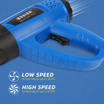 KQ8672S Heat Gun for Vinyl Wrap,Shrink Tubing,Paint,EpoxyResin,Candle Making,122~1202°FAdjustableTemperature,Temp Display