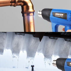 Pistola de calor KQ8672S para envoltura de vinilo, tubos termorretráctiles, pintura, resina epoxi y fabricación de velas. Temperatura ajustable de 122 a 1202 °F. Visualización de temperatura. 