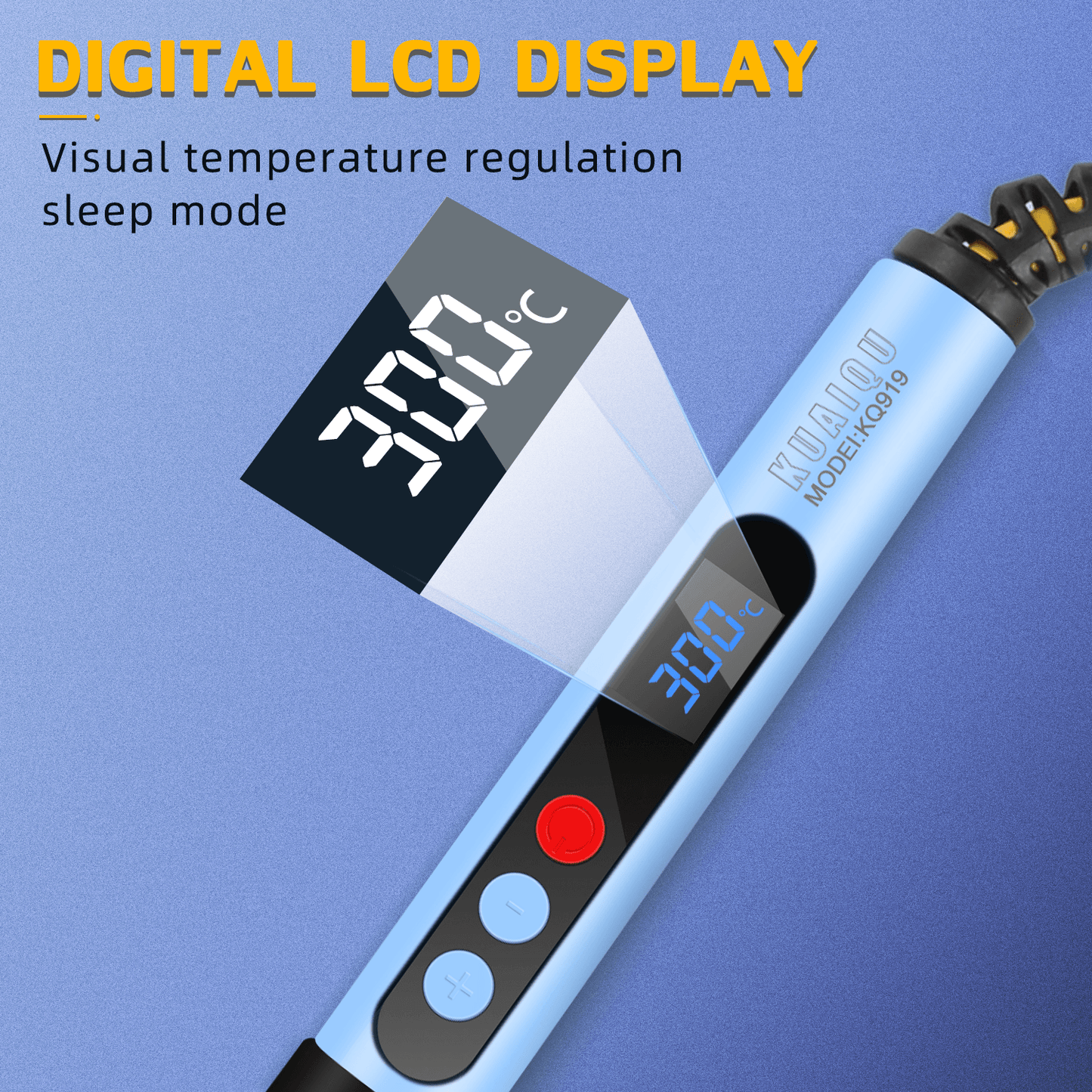Temperature controlled soldering iron KQ919 200W 560℃ portable small soldering iron for home electronic repair soldering high-power soldering iron