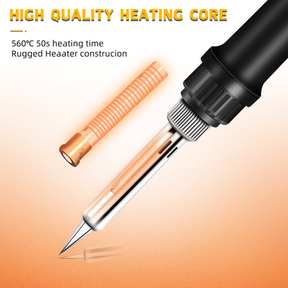 Temperature controlled soldering iron KQ919 200W 560℃ portable small soldering iron for home electronic repair soldering high-power soldering iron