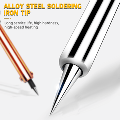 Soldador portátil KQ919 de 200 W y 560 ℃ con control de temperatura, pequeño y de alta potencia, para reparación electrónica doméstica.