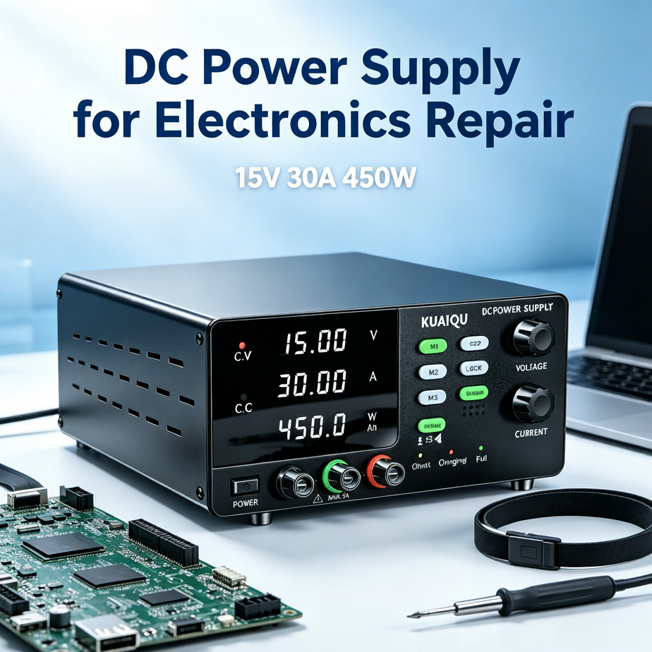 KUAIQU R-SPS1530C 15V 30A DC Power Supply for Battery Charging & Electronics Repair