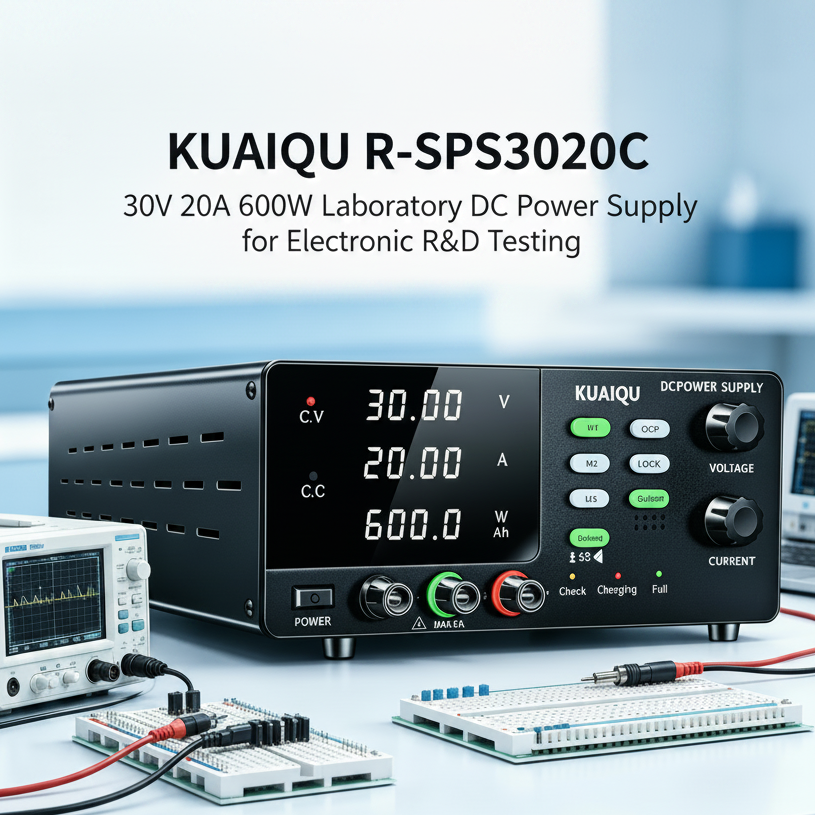KUAIQU R-SPS3020C 30V 20A Laboratory Power Supply for Electronics R&D Testing