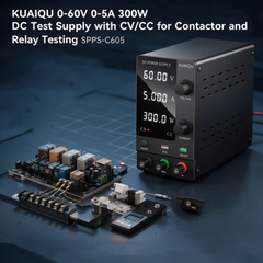 KUAIQU 0-60V 0-5A 300W DC Test Supply with CV/CC for Contactor and Relay Testing SPPS-C605