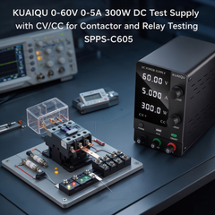 KUAIQU 0-60V 0-5A 300W DC Test Supply with CV/CC for Contactor and Relay Testing SPPS-C605