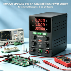 KUAIQU SPS605S 60V 5A Adjustable DC Power Supply for Industrial Electronics & DC-DC Testing