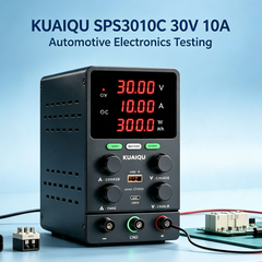 Alimentation variable rechargeable KUAIQU SPS3010C 30V 10A, indicateur de niveau de batterie et réglage fin pour alimentation mobile