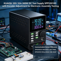 KUAIQU 30V 10A 300W DC Test Supply SPPS3010D with Encoder Adjustment for Electronic Assembly Testing