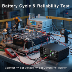 KUAIQU 30V 30A 900W R-SPS3030S Adjustable DC Power Source with OCP OVP for Battery and Energy Storage Testing