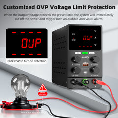 KUAIQU 30V 60V 120V Adjustable DC Power Supply with overcurrent protection