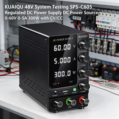 KUAIQU 48V System Testing SPS-C605 Regulated DC Power Supply DC Power Source 0-60V 0-5A 300W with CV/CC