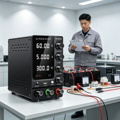 KUAIQU 48V System Testing SPS-C605 Regulated DC Power Supply DC Power Source 0-60V 0-5A 300W with CV/CC