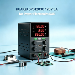 KUAIQU SPS1203C 120V 3A DC Power Supply for Power Electronics, Component & R&D Testing