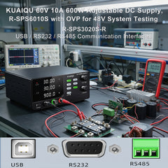 KUAIQU 60V 10A 600W Adjustable DC Supply, R-SPS6010S with OVP for 48V System Testing
