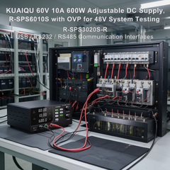 KUAIQU 60V 10A 600W Adjustable DC Supply, R-SPS6010S with OVP for 48V System Testing