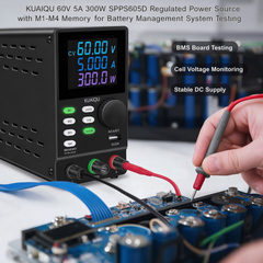 KUAIQU 60V 5A 300W SPPS605D Regulated Power Source with M1-M4 Memory for Battery Management System Testing