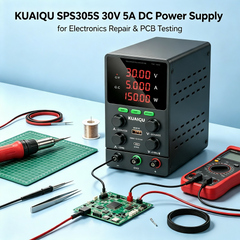 KUAIQU SPS305S 30V 5A DC Power Supply for Electronics Repair & PCB Testing