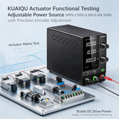 KUAIQU Actuator Functional Testing Adjustable Power Source SPPS-C3010 0-30V 0-10A 300W with Precision Encoder Adjustment