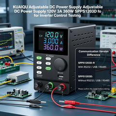 KUAIQU Adjustable DC Power Supply Adjustable DC Power Supply 120V 3A 360W SPPS1203D for Inverter Control Testing