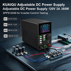 KUAIQU Adjustable DC Power Supply Adjustable DC Power Supply 120V 3A 360W SPPS1203D for Inverter Control Testing