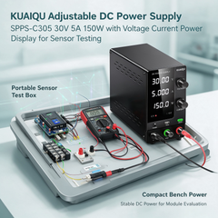 KUAIQU Adjustable DC Power Supply SPPS-C305 30V 5A 150W with Voltage Current Power Display for Sensor Testing