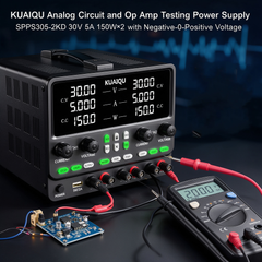 KUAIQU Analog Circuit and Op Amp Testing Power Supply SPPS305-2KD 30V 5A 150W×2 with Negative-0-Positive Voltage