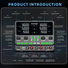 KUAIQU Analog Circuit and Op Amp Testing Power Supply SPPS305-2KD 30V 5A 150W×2 with Negative-0-Positive Voltage