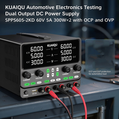 KUAIQU Automotive Electronics Testing Dual Output DC Power Supply SPPS605-2KD 60V 5A 300W×2 with OCP and OVP