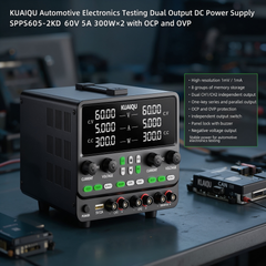 KUAIQU Automotive Electronics Testing Dual Output DC Power Supply SPPS605-2KD 60V 5A 300W×2 with OCP and OVP