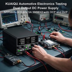 KUAIQU Automotive Electronics Testing Dual Output DC Power Supply SPPS605-2KD 60V 5A 300W×2 with OCP and OVP