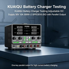 KUAIQU Battery Charger Testing Adjustable DC Supply 30V 10A 300W×2 SPPS3010-2KD with Parallel Output