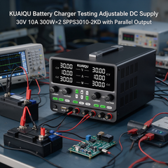 KUAIQU Battery Charger Testing Adjustable DC Supply 30V 10A 300W×2 SPPS3010-2KD with Parallel Output