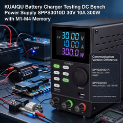 KUAIQU Battery Charger Testing DC Bench Power Supply SPPS3010D 30V 10A 300W with M1-M4 Memory